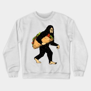 Bigfoot Carrying Taco Crewneck Sweatshirt